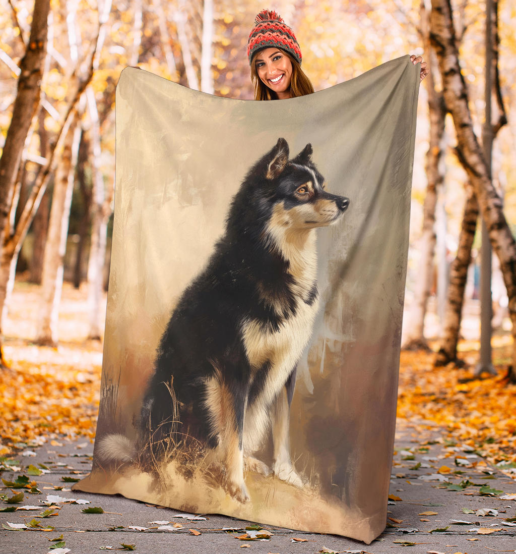 Lapponian Herder Dog Blanket, Trippy Psychedelics Lapponian Herder Dog Fleece Blanket, Lapponian Herder Dog Throw Blanket, Lapponian Herder Dog Gifts