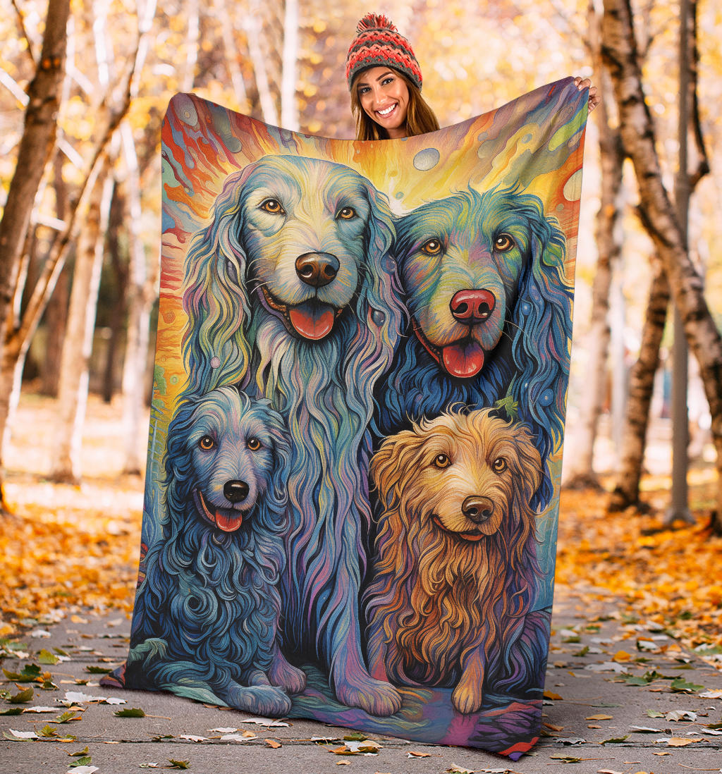 Bergamasco Sheepdog Blanket, Trippy Psychedelics Bergamasco Sheepdog Fleece Blanket, Bergamasco Sheepdog Throw Blanket, Bergamasco Sheepdog Gifts