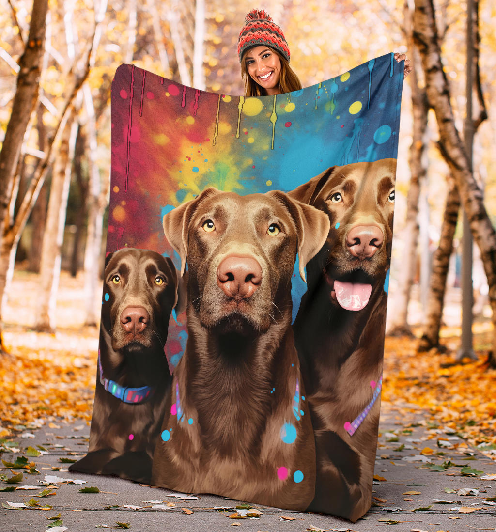 Chesapeake Bay Retrievr  Blanket, Trippy Psychedelics Chesapeake Bay Retrievr Fleece Blanket, Chesapeake Bay Retrievr Throw Blanket, Chesapeake Bay Retrievr Gifts