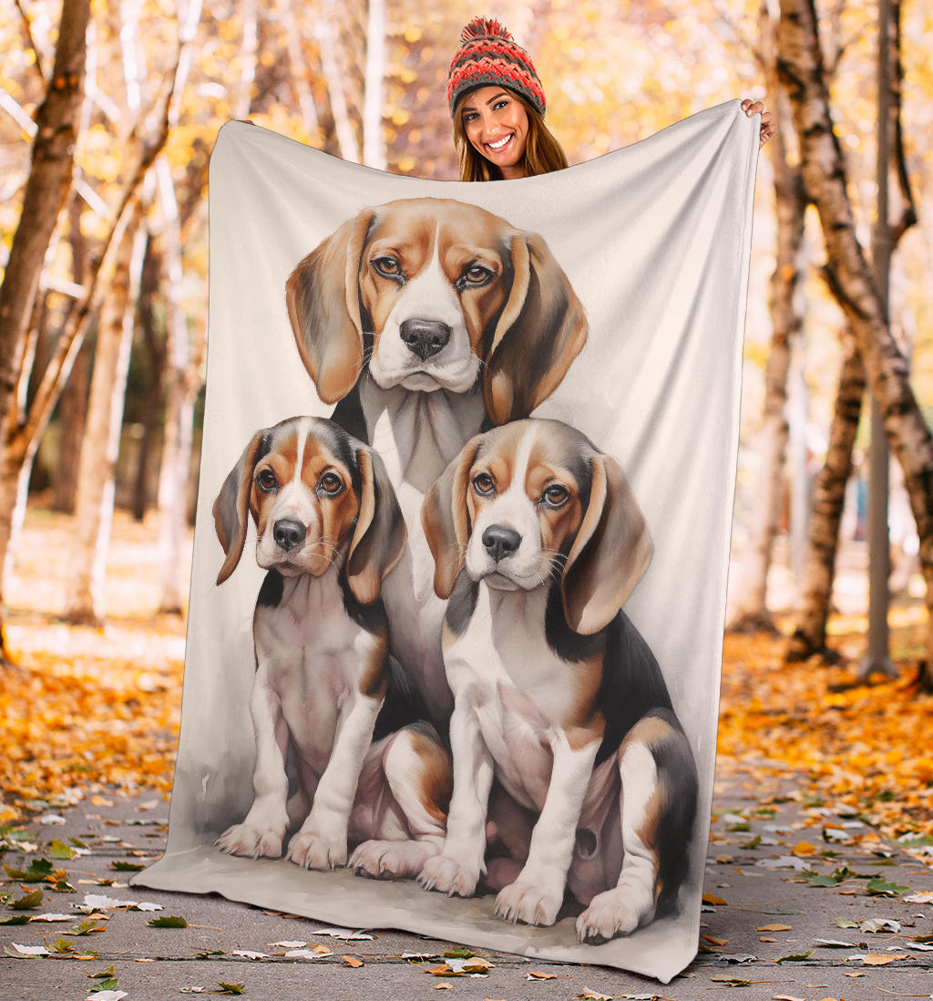 Beagle Family Blanket, Beagle Blanket, Beagle Gifts, Beagle Throw Blanket