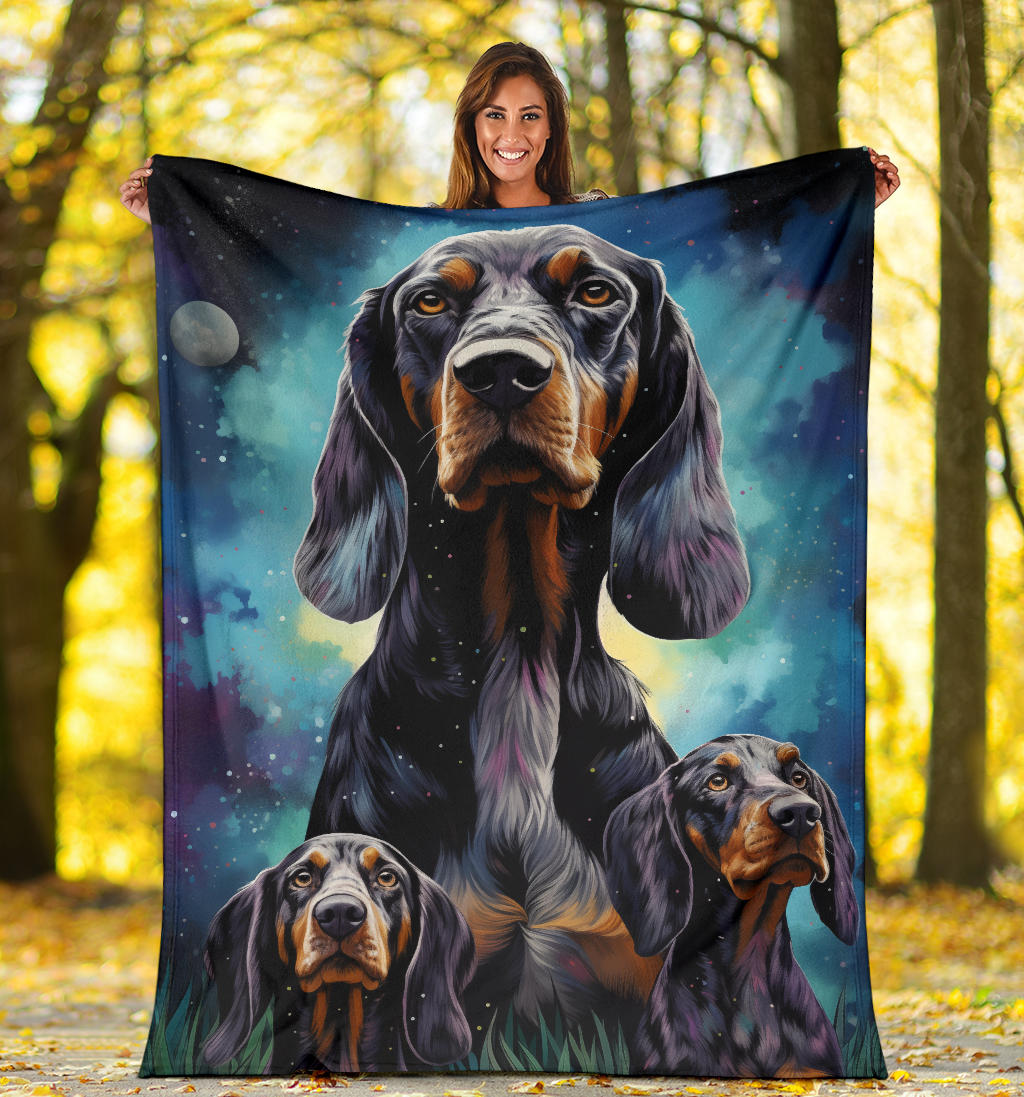 Bluetick Coonhound Blanket, Trippy Psychedelics Bluetick Coonhound Fleece Blanket, Bluetick Coonhound Throw Blanket, Bluetick Coonhound Gifts