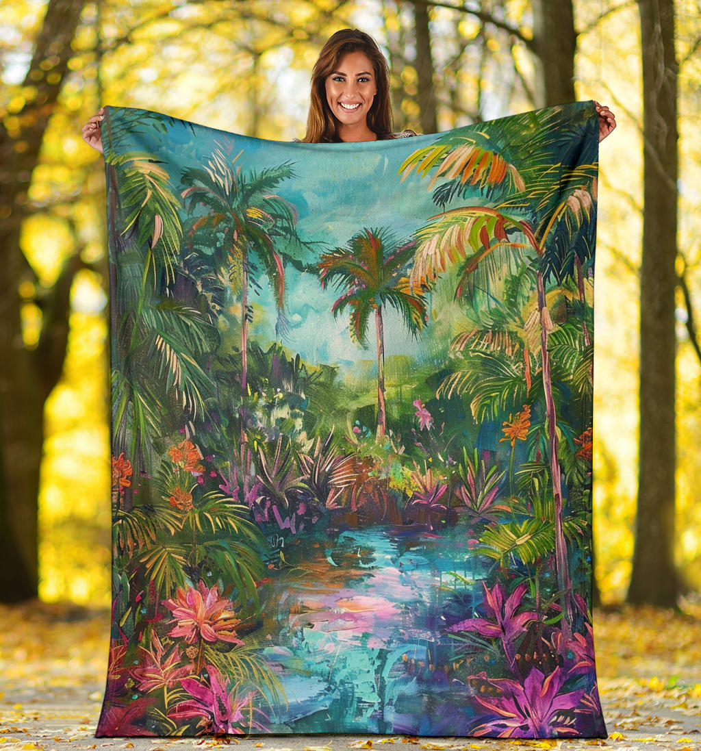 Tropical Paradise Blanket, Tropical Paradise Costume Blanket, Tropical Paradise Blanket Gift, Blanket