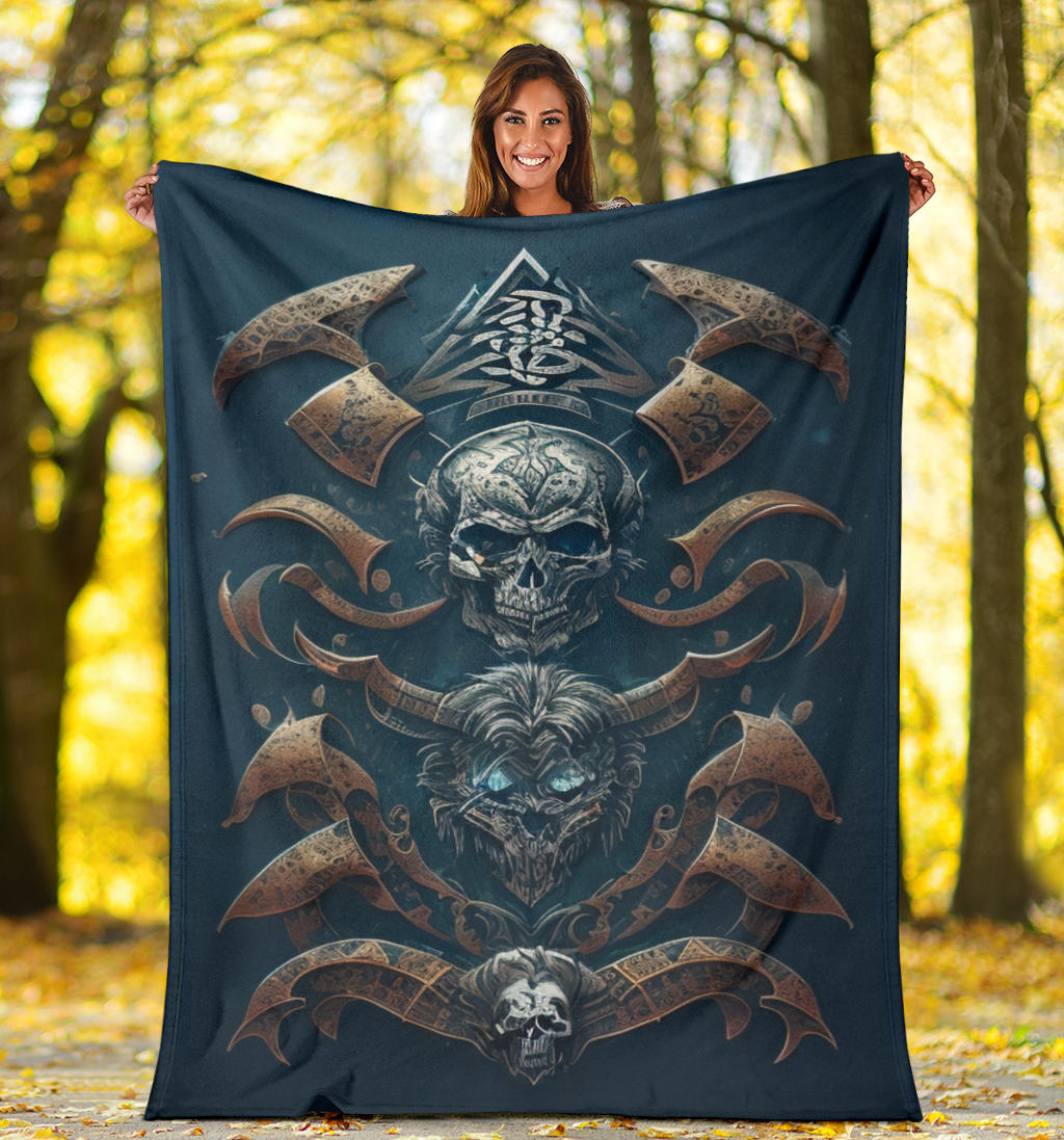 Viking Skull Blanket