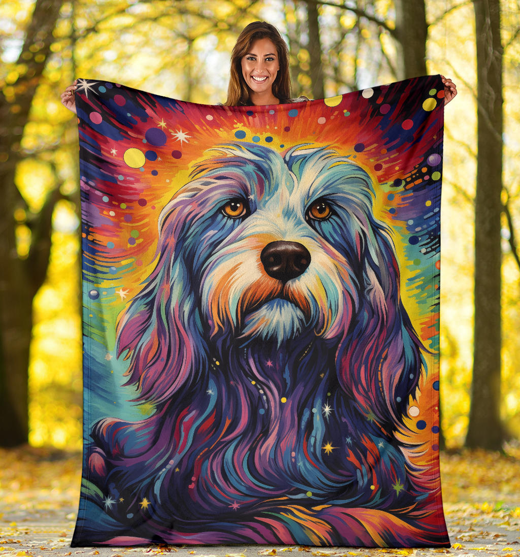 Petit Basset Griffon Vendeen Blanket, Trippy Psychedelics Petit Basset Griffon Vendeen Fleece Blanket, Petit Basset Griffon Vendeen Throw Blanket, Petit Basset Griffon Vendeen Gifts