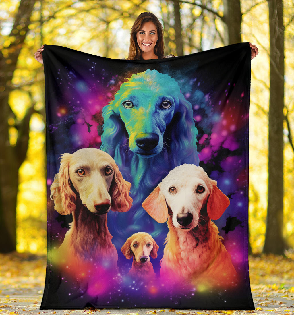 Bedlington Terrier Blanket, Trippy Psychedelics Bedlington Terrier Fleece Blanket, Bedlington Terrier Throw Blanket, Bedlington Terrier Gifts