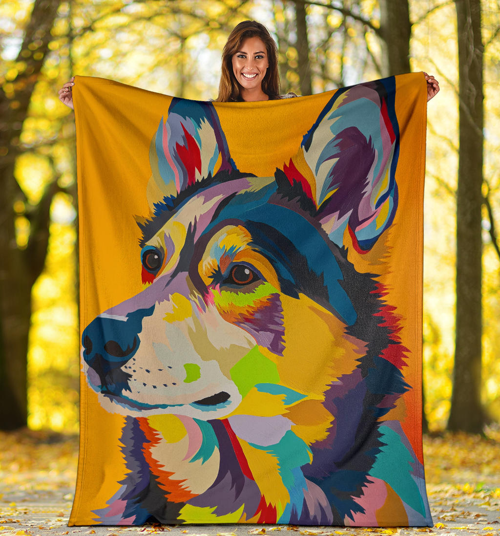 Lapponian Herder Dog Blanket, Trippy Psychedelics Lapponian Herder Dog Fleece Blanket, Lapponian Herder Dog Throw Blanket, Lapponian Herder Dog Gifts