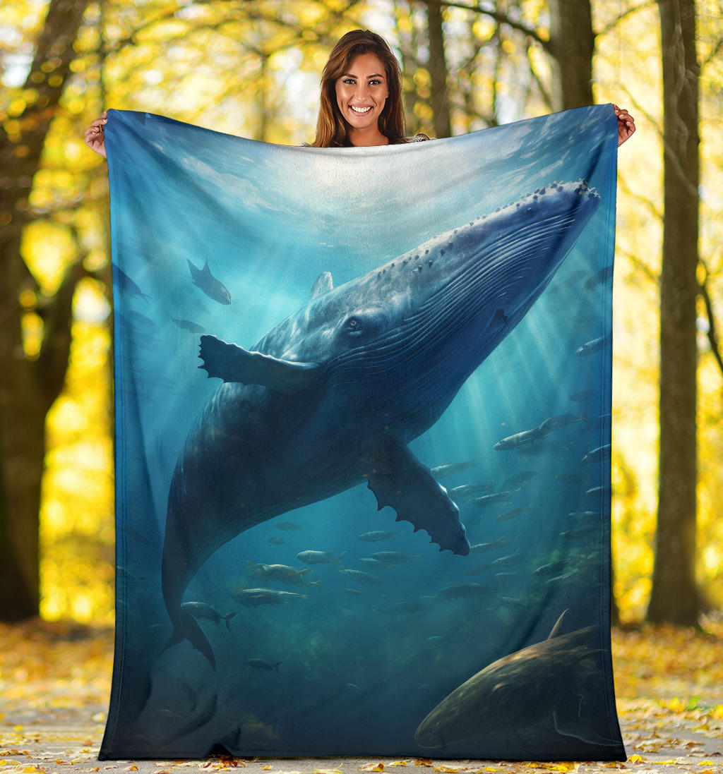 Blue Whale Blanket, Whale Throw Blanket, Whale Fleece Blanket, Whale Gifts