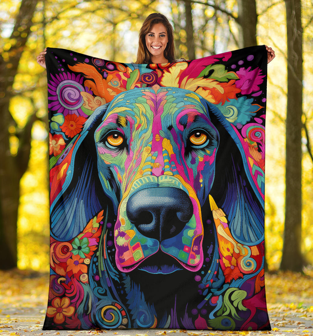 Trippy Psychedelics Great Dane Blanket, Great Dane Fleece Blanket, Great Dane Throw Blanket, Great Dane Gifts