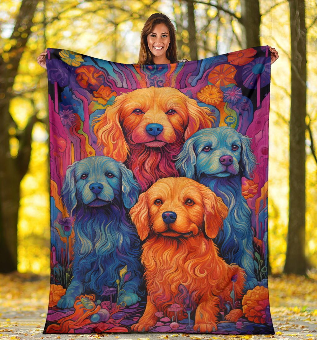 Bolognese Blanket, Trippy Psychedelics Bolognese Fleece Blanket, Bolognese Throw Blanket, Bolognese Gifts