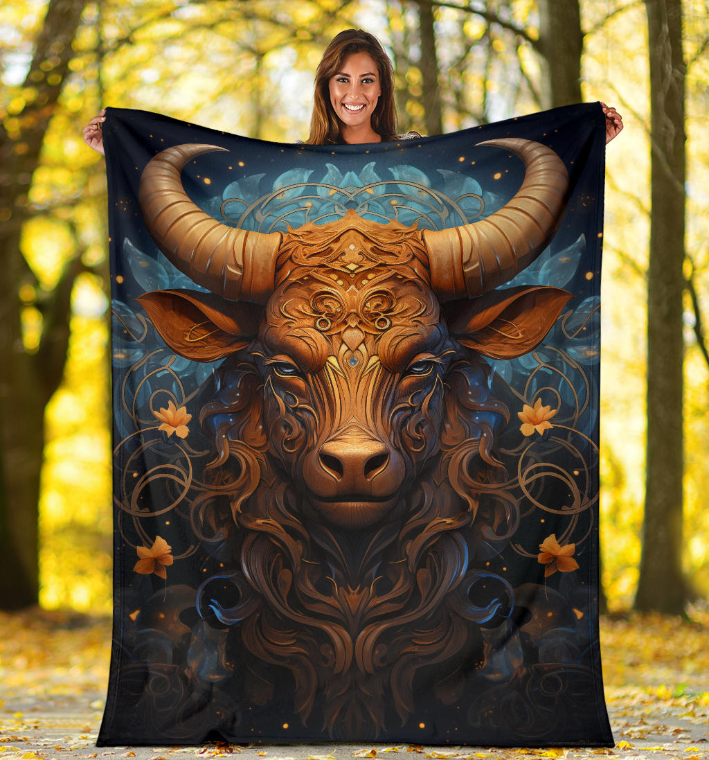 Taurus Zodiac Mysterious Blanket, Bull Zodiac Sign, Taurus Zodiac Gifts, Taurus Throw Blanket