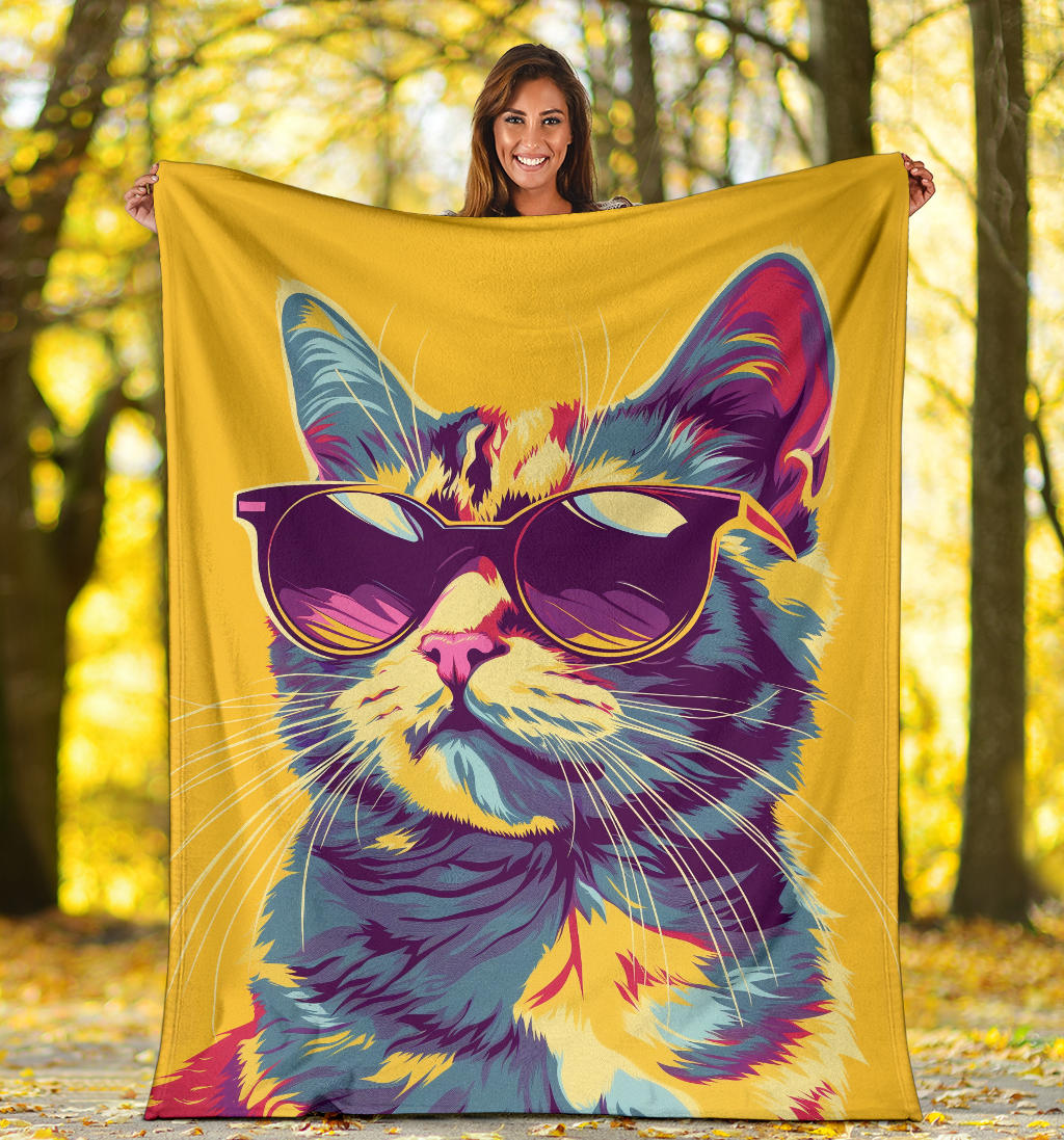 American Shorthair cat Blanket, Trippy Psychedelics American Shorthair cat Fleece Blanket, American Shorthair cat Throw Blanket, American Shorthair cat Gifts