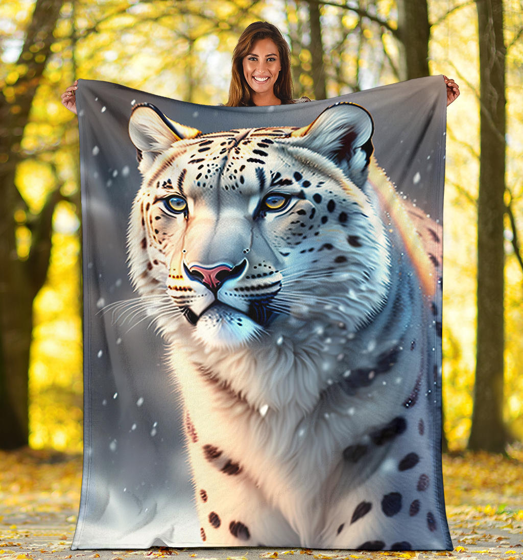 Snow Leopard Blanket