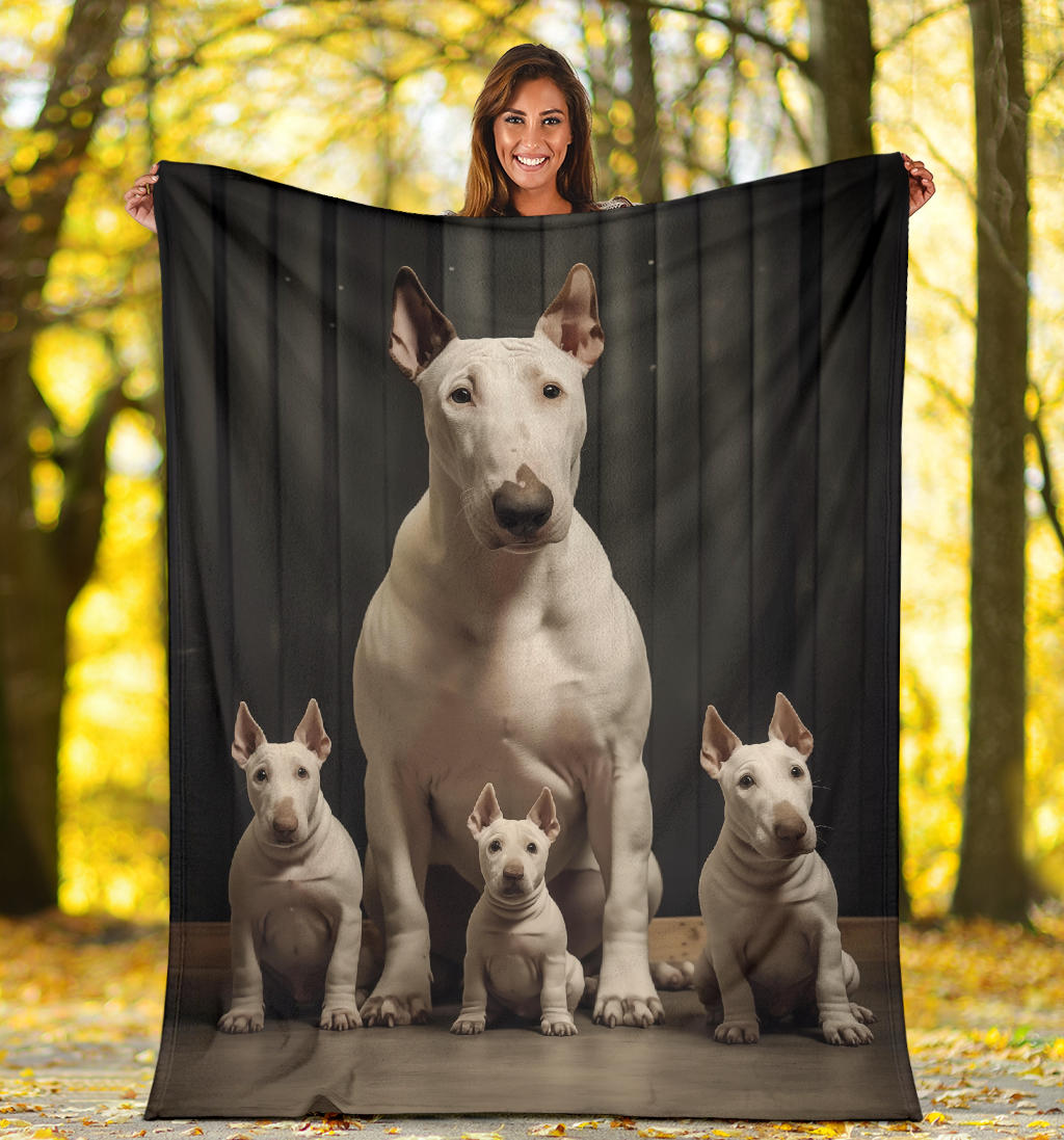 Bull Terrier Family Blanket, Bull Terrier Blanket, Bull Terrier Throw Blanket, Bull Terrier, Bull Terrier Gift