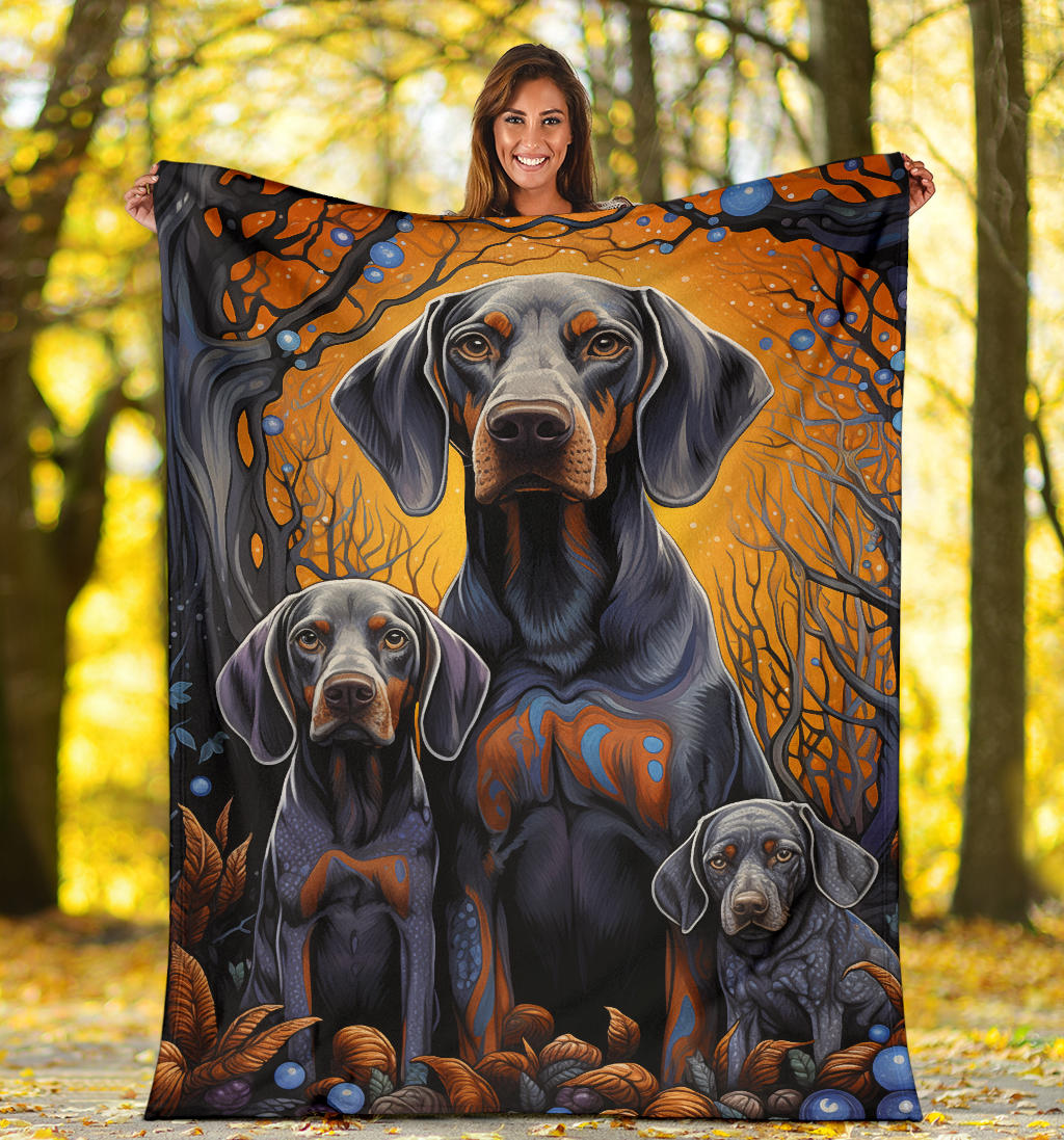 Bluetick Coonhound Blanket, Trippy Psychedelics Bluetick Coonhound Fleece Blanket, Bluetick Coonhound Throw Blanket, Bluetick Coonhound Gifts