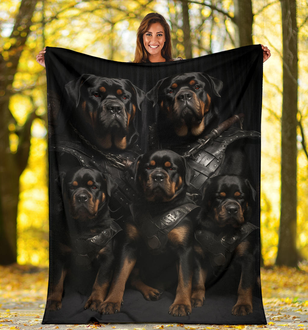 Rottweiler Family Blanket, Rottweiler Blanket, Rottweiler gifts, Rottweiler Throw Blanket