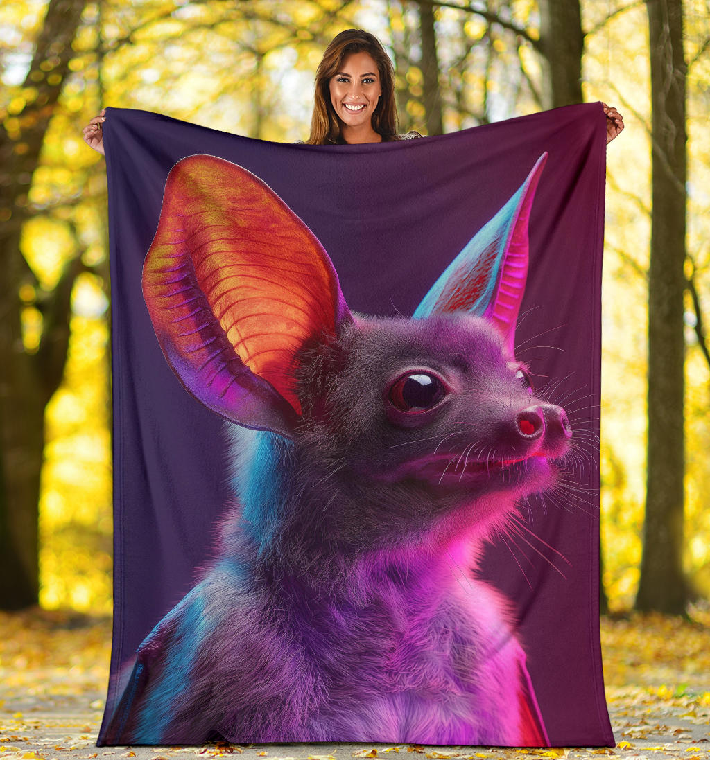 Bat animal Blanket, Trippy Psychedelics Bat animal Fleece Blanket, Bat animal Throw Blanket, Bat animal Gifts