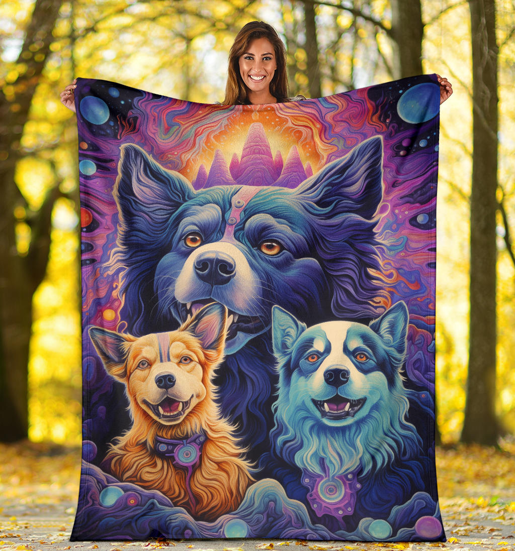 Asian Shepherd Blanket, Trippy Psychedelics Asian Shepherd Fleece Blanket, Asian Shepherd Throw Blanket, Asian Shepherd Gifts