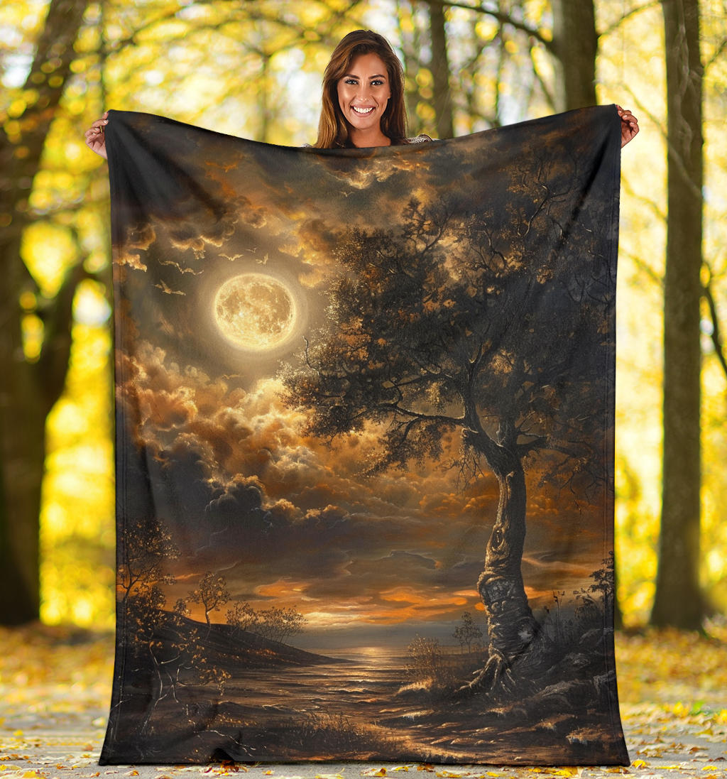 Mystic Moonlight Blanket, Mystic Moonlight Estetic Blanket, Mystic Moonlight Blanket Gift, Blanket