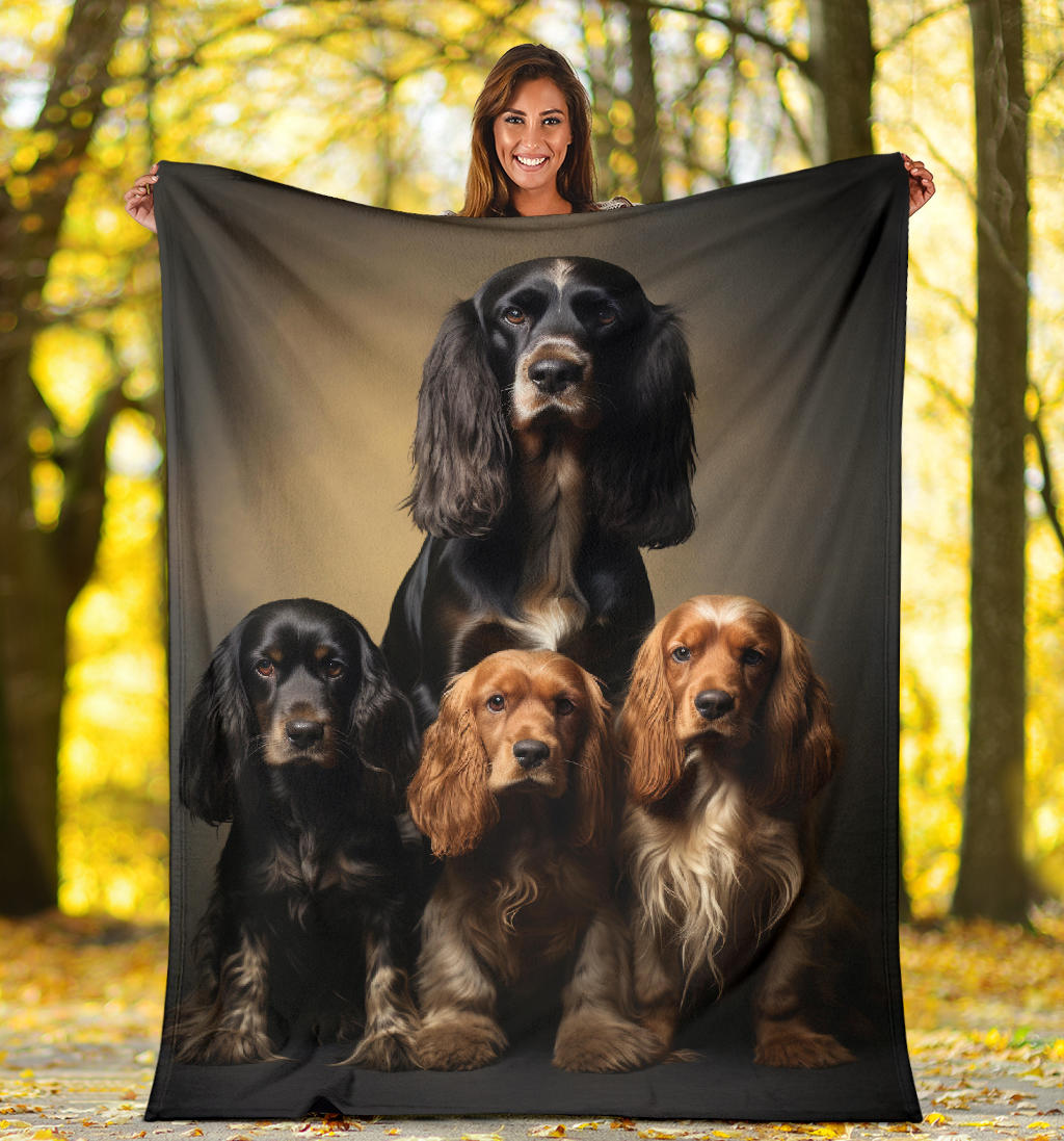 Cocker Spaniel Family Blanket, Cocker Spaniel Blanket,Cocker Spaniel Throw Blanket, Cocker Spanie, Cocker Spaniel Gifts