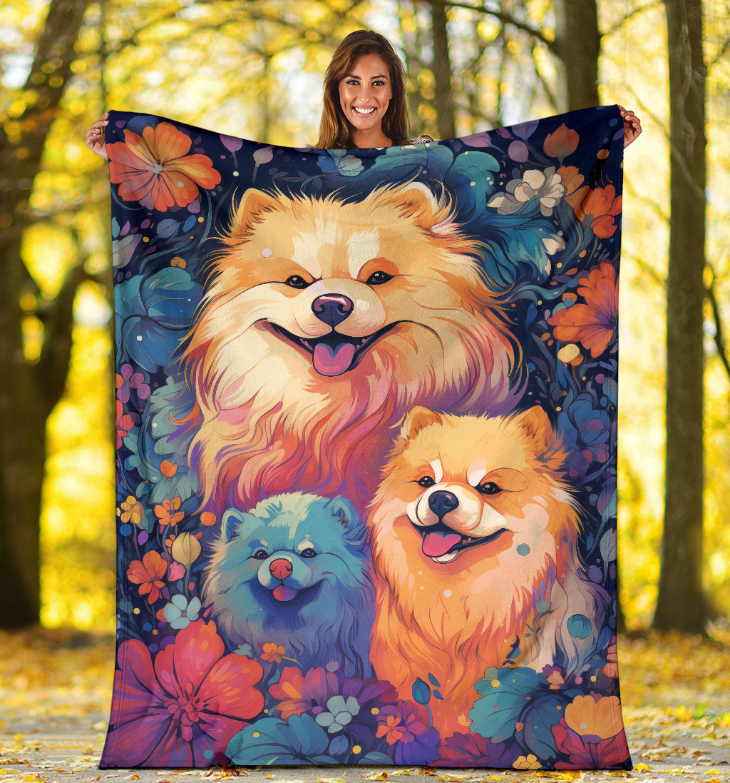 Chow Chow Blanket, Trippy Psychedelics Chow Chow Fleece Blanket, Chow Chow Throw Blanket, Chow Chow Gifts