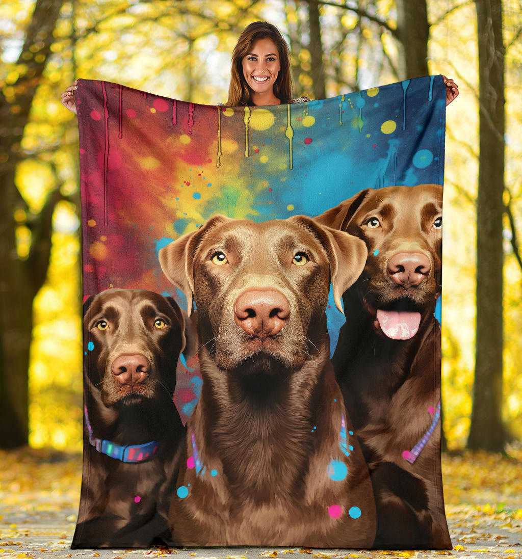 Chesapeake Bay Retrievr  Blanket, Trippy Psychedelics Chesapeake Bay Retrievr Fleece Blanket, Chesapeake Bay Retrievr Throw Blanket, Chesapeake Bay Retrievr Gifts