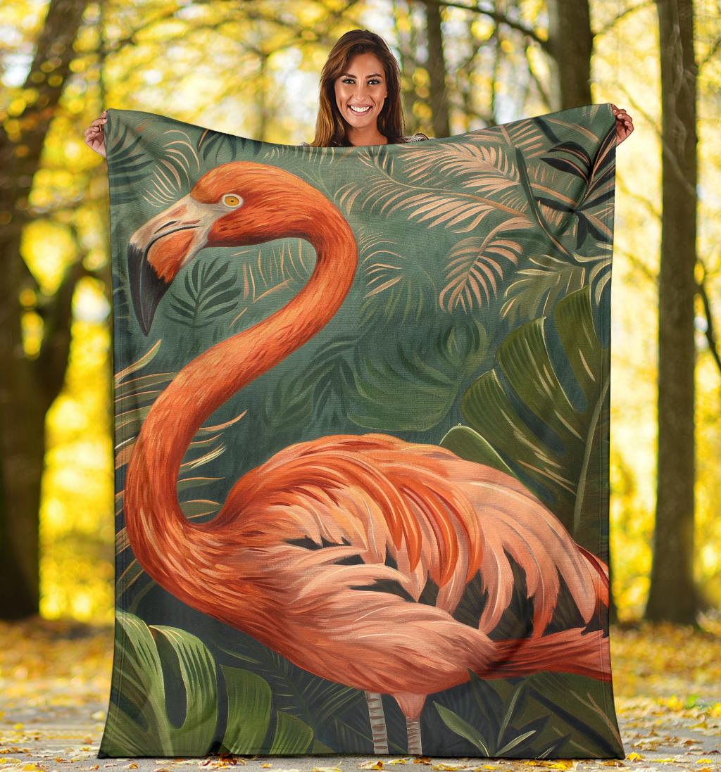 Flamingo Blanket, Trippy Psychedelics Flamingo Fleece Blanket, Flamingo Throw Blanket, Flamingo Gifts