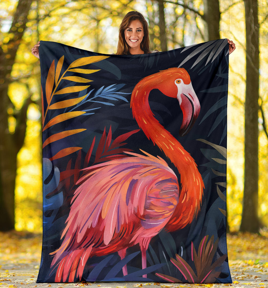 Flamingo Blanket, Trippy Psychedelics Flamingo Fleece Blanket, Flamingo Throw Blanket, Flamingo Gifts