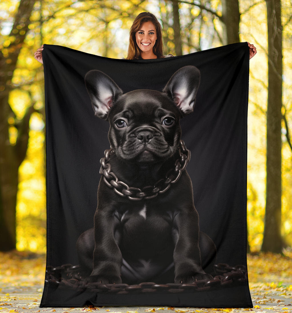 Black French Bulldog Blanket, French Bulldog Throw Blanket, French Bulldog Fleece Blanket, French Bulldog Gifts