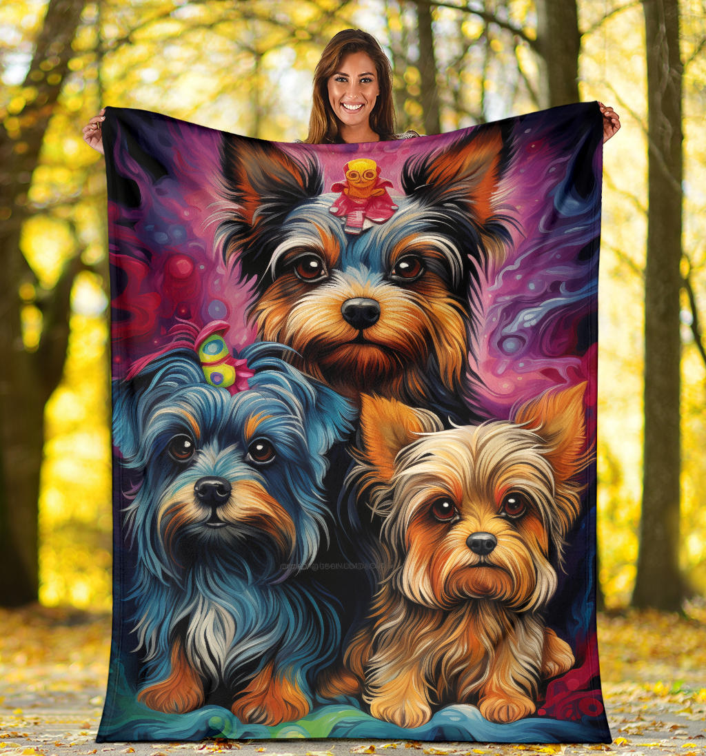 Biewer Terri Blanket, Trippy Psychedelics Biewer Terri Fleece Blanket, Biewer Terri Throw Blanket, Biewer Terri Gifts