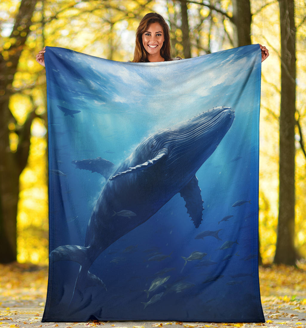 Blue Whale Blanket, Whale Throw Blanket, Whale Fleece Blanket, Whale Gifts