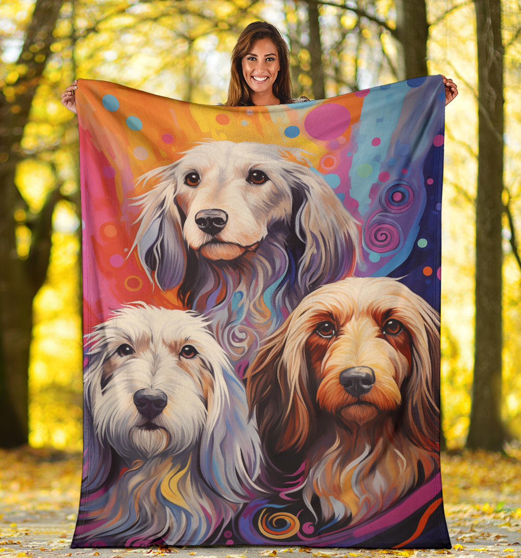 Petit Basset Griffon Vendeen Blanket, Trippy Psychedelics Petit Basset Griffon Vendeen Fleece Blanket, Petit Basset Griffon Vendeen Throw Blanket, Petit Basset Griffon Vendeen Gifts