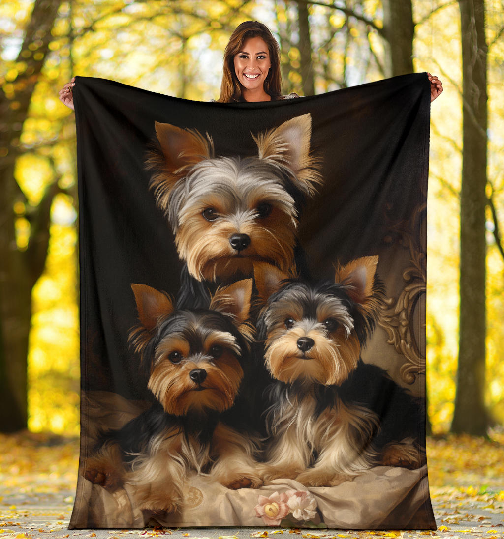 Yorkshire Terrier Family Blanket, Yorkshire Terrier Blanket, Yorkshire Terrier Gifts, Yorkshire Terrier Throw Blanket