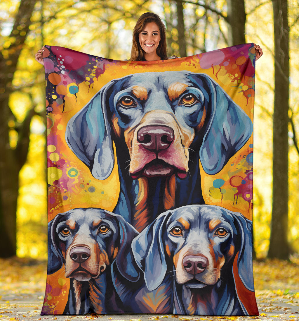 Bluetick Coonhound Blanket, Trippy Psychedelics Bluetick Coonhound Fleece Blanket, Bluetick Coonhound Throw Blanket, Bluetick Coonhound Gifts