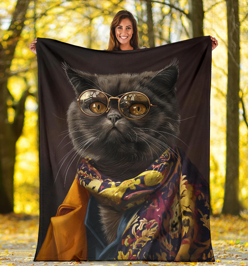 Exotic Shorthair cat Blanket, Trippy Psychedelics Exotic Shorthair cat Fleece Blanket, Exotic Shorthair cat Throw Blanket, Exotic Shorthair cat Gifts