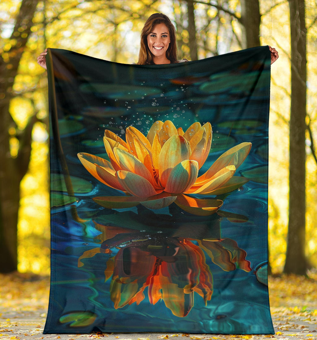 Luminous Lotus Blanket, Luminous Lotus Estetic Blanket, Luminous Lotus Blanket Gift, Blanket