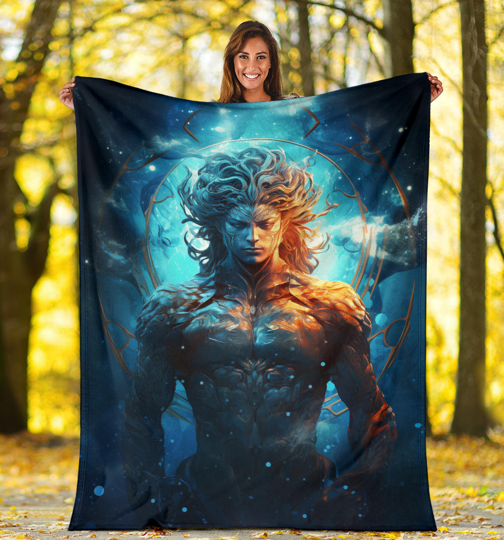 Aquarius Zodiac Sign Blanket, Aquarius Zodiac Throw Blanket, Aquarius Zodiac Gifts, Aquarius Fleece Blanket