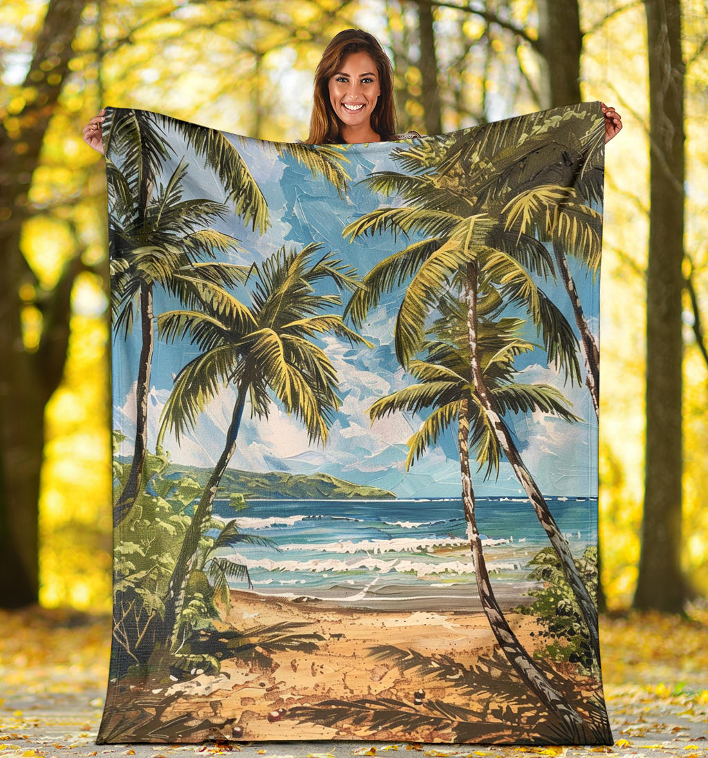 Tropical Paradise Blanket, Tropical Paradise Costume Blanket, Tropical Paradise Blanket Gift, Blanket