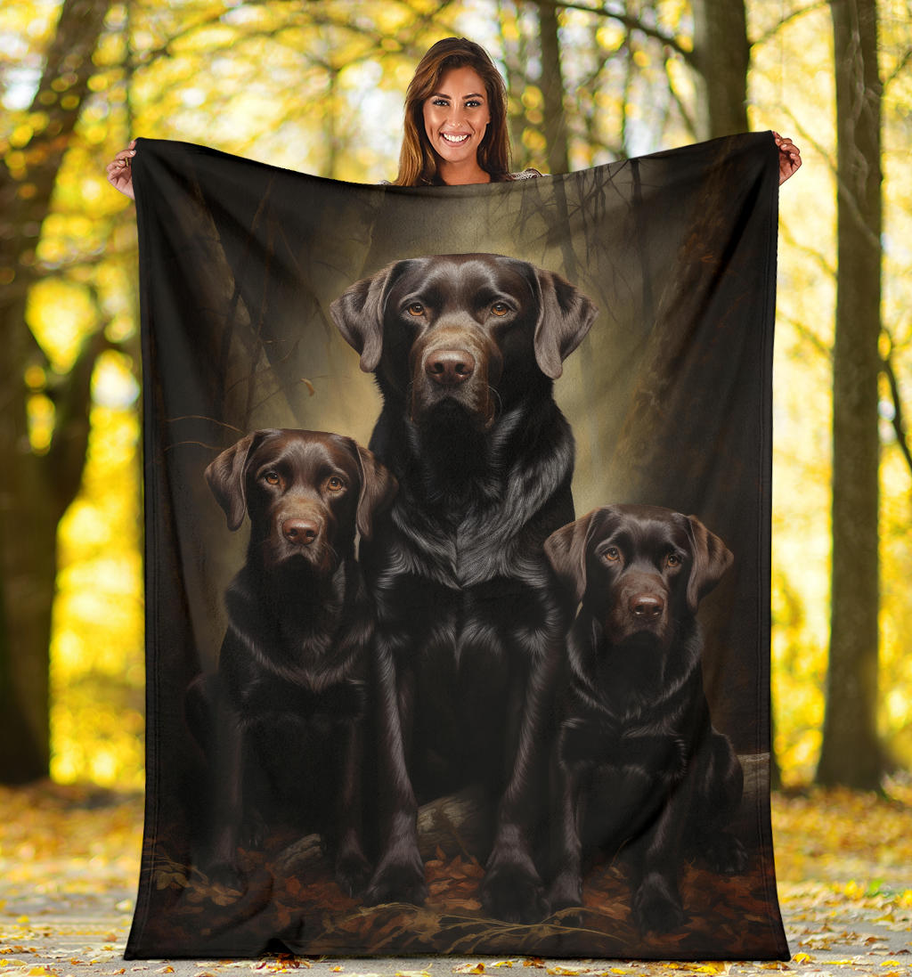 Labrador Retriever Family Blanket, Labrador Retriever Throw Blanket, Labrador Retriever Gifts, Labrador Retriever Fleece Blanket