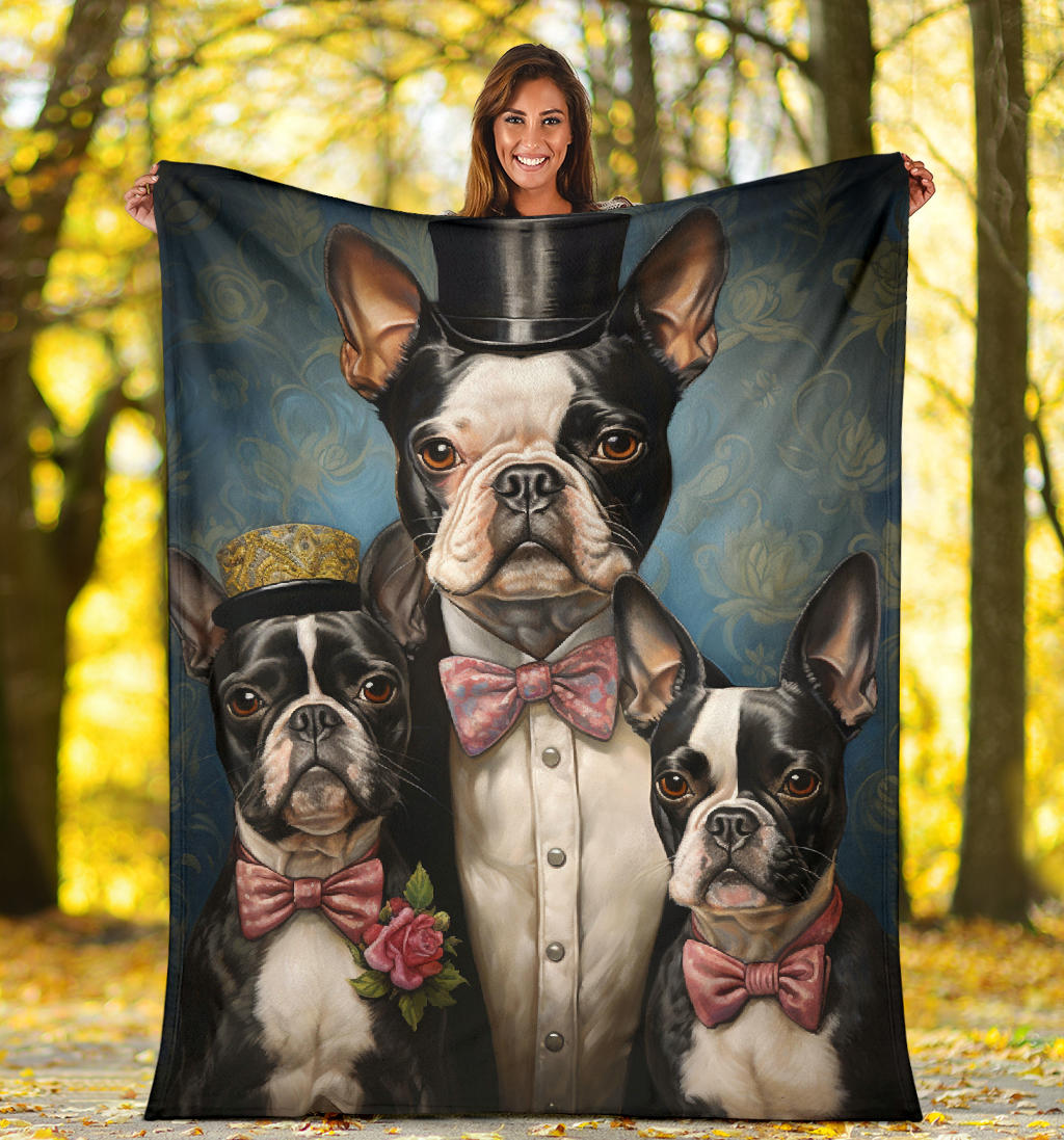 Boston Terrier Family Blanket, Boston Terrier Blanket, Boston Terrier Throw Blanket, Boston Terrier, Boston Terrier Gifts