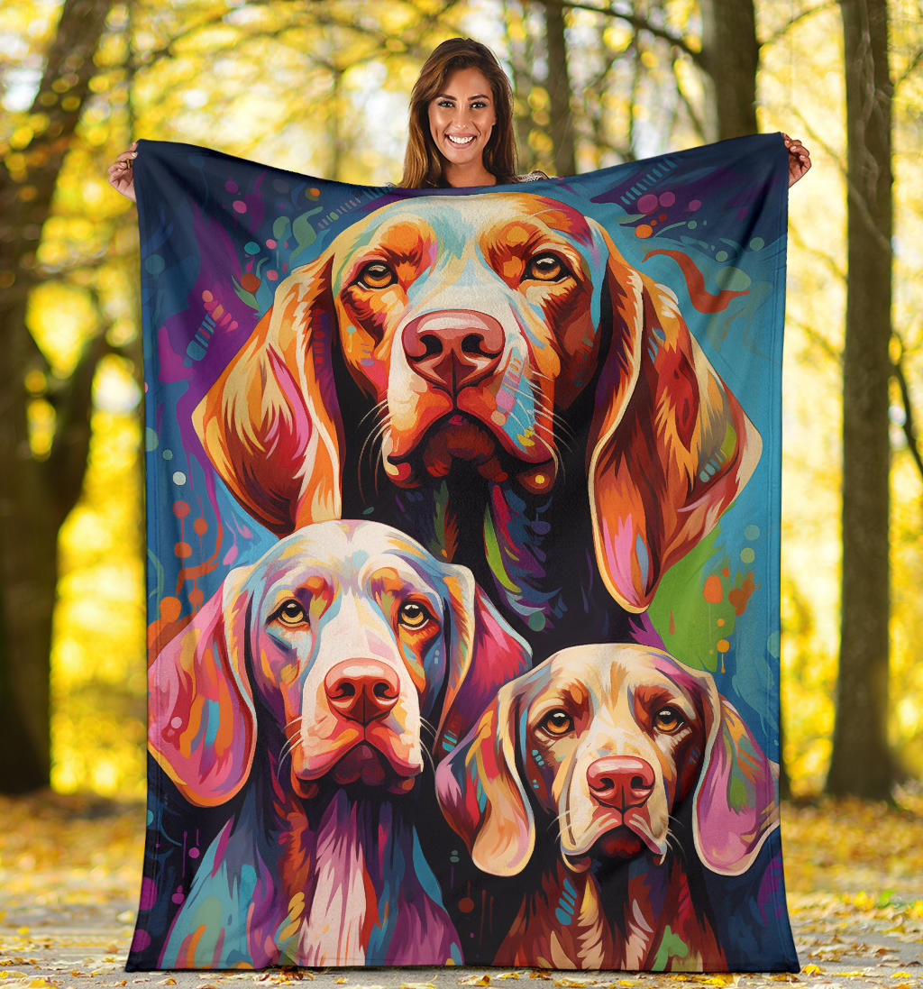 Bracco Italiano Blanket, Trippy Psychedelics Bracco Italiano Fleece Blanket, Bracco Italiano Throw Blanket, Bracco Italiano Gifts