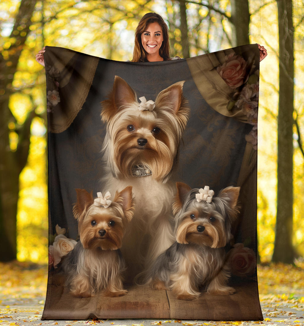 Yorkshire Terrier Family Blanket, Yorkshire Terrier Blanket, Yorkshire Terrier Gifts, Yorkshire Terrier Throw Blanket