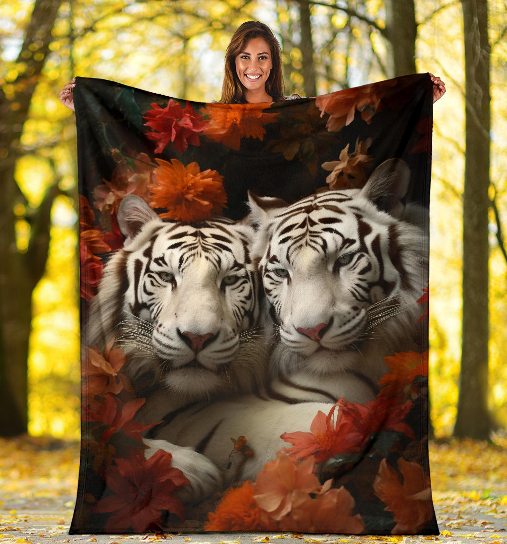 White Tiger Blanket