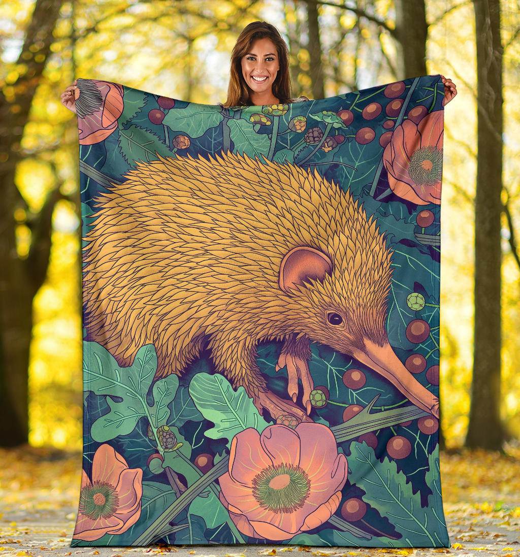 Echidna Blanket, Trippy Psychedelics Echidna Fleece Blanket, Echidna Throw Blanket, Echidna Gifts