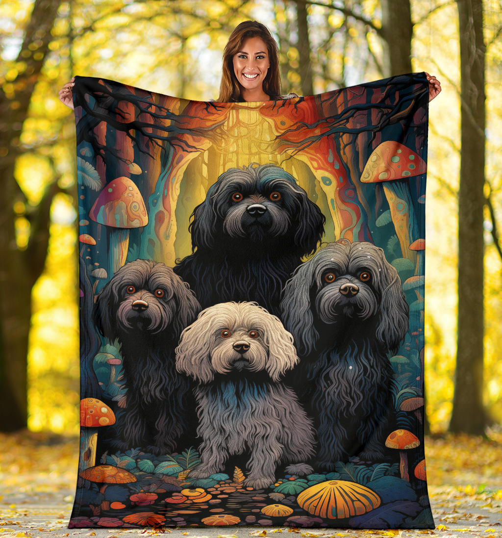 Puli Blanket, Trippy Psychedelics Puli Fleece Blanket, Puli Throw Blanket, Puli Gifts