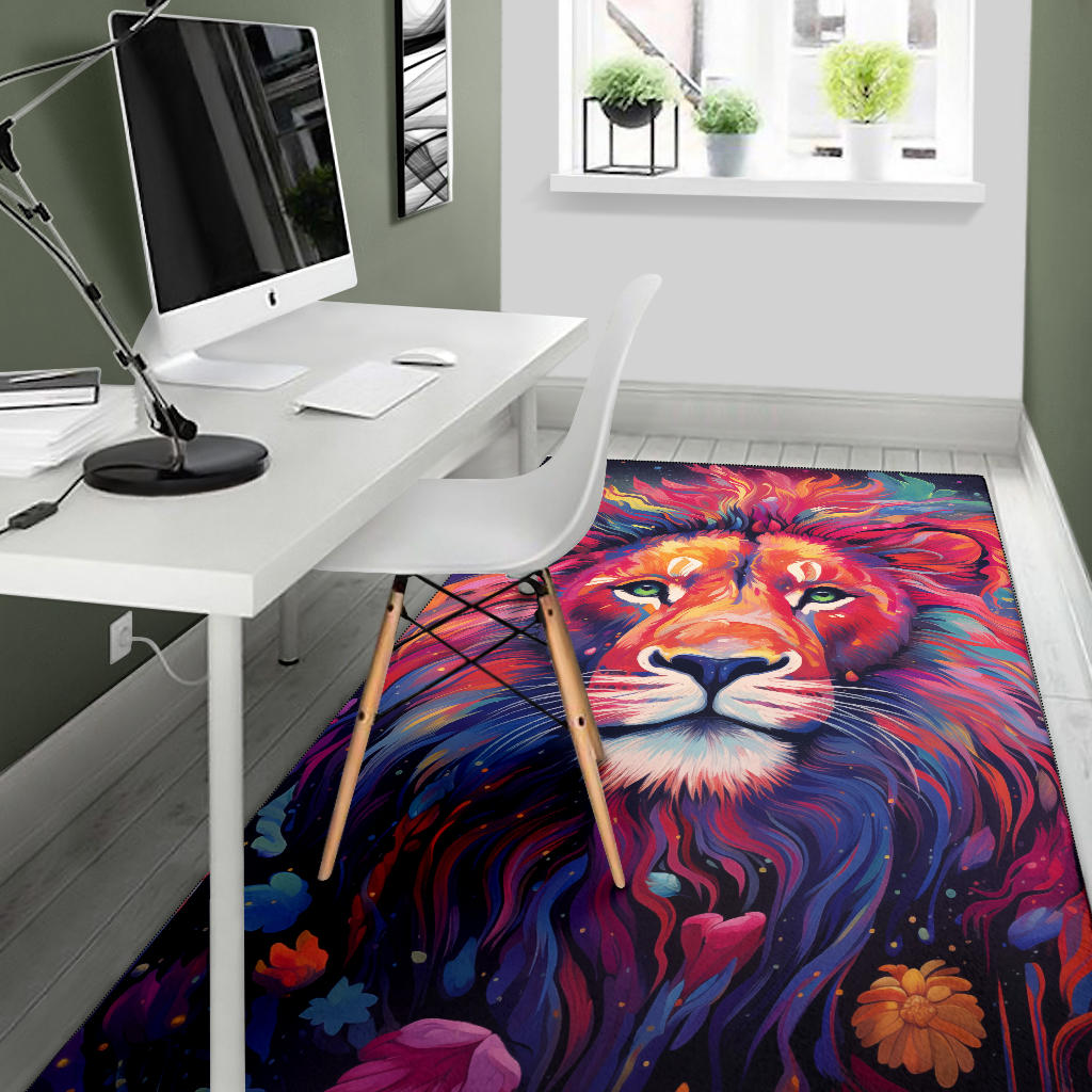 Lion rug, Lion Trippy Rug, Lion Gifts, Lion Decor