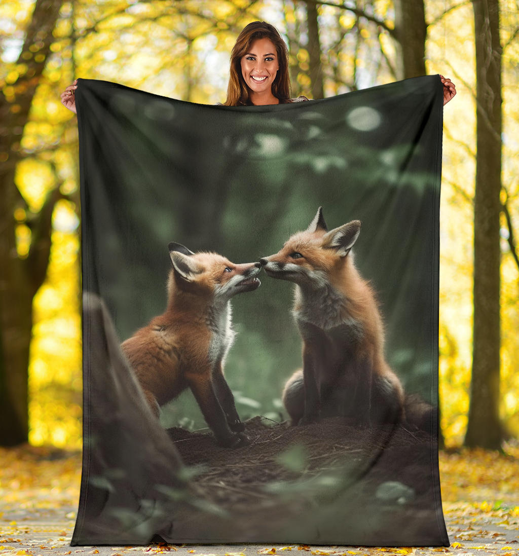 Cute Foxes Blanket