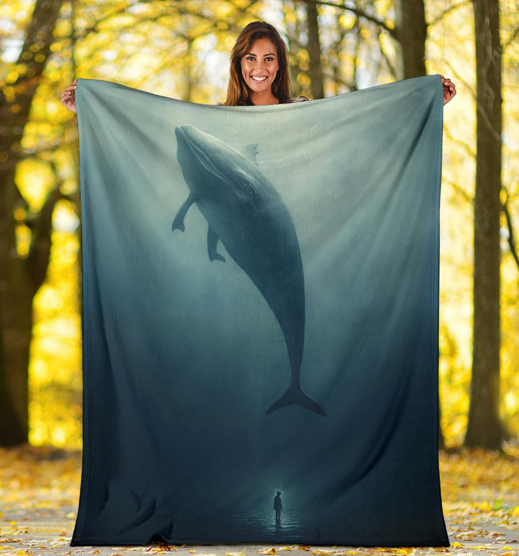 Blue Whale Blanket, Whale Throw Blanket, Whale Fleece Blanket, Whale Gifts