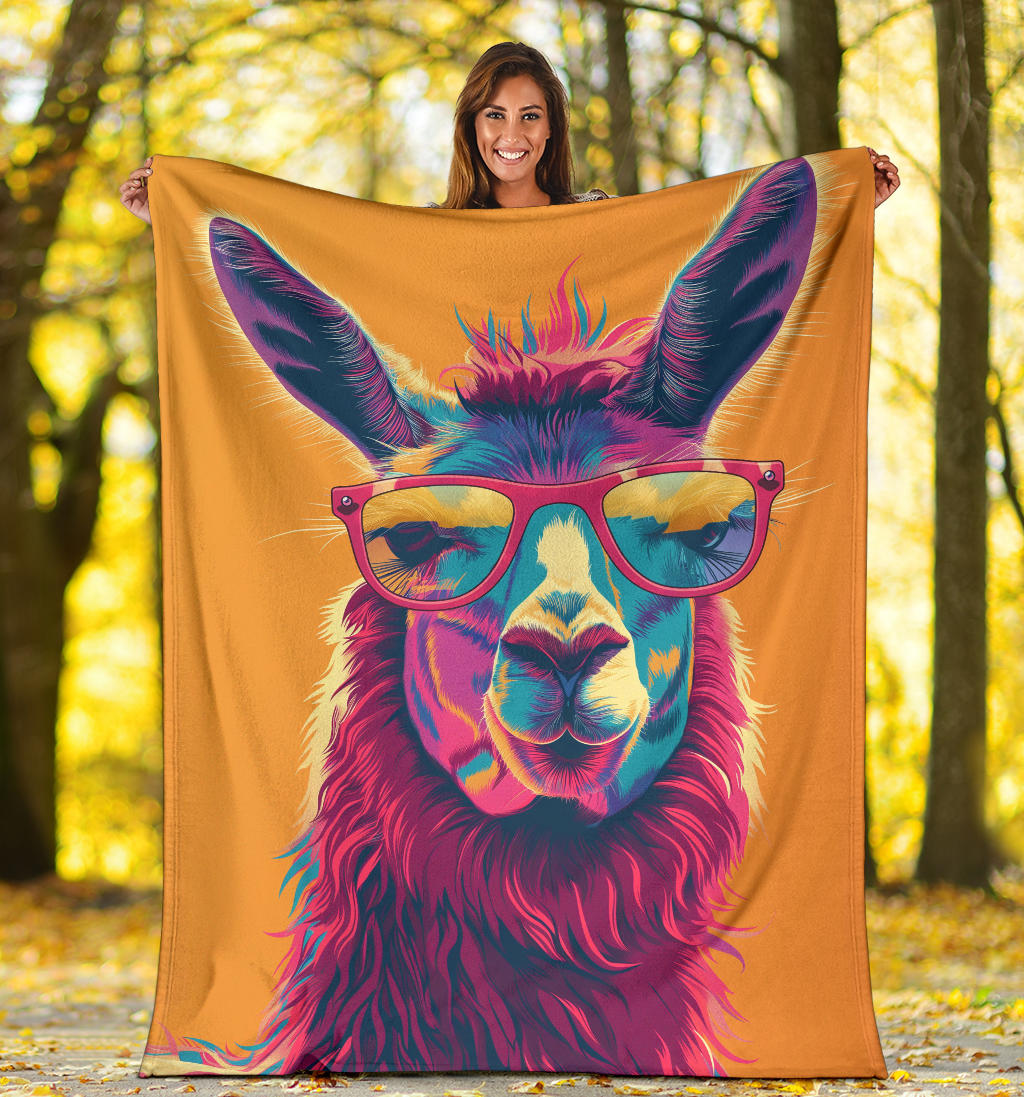 Lama Blanket, Trippy Psychedelics Lama Fleece Blanket, Lama Throw Blanket, Lama Gifts