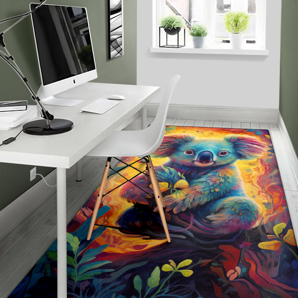 Koala rug, Koala Trippy Rug, Koala Gifts, Koala Decor