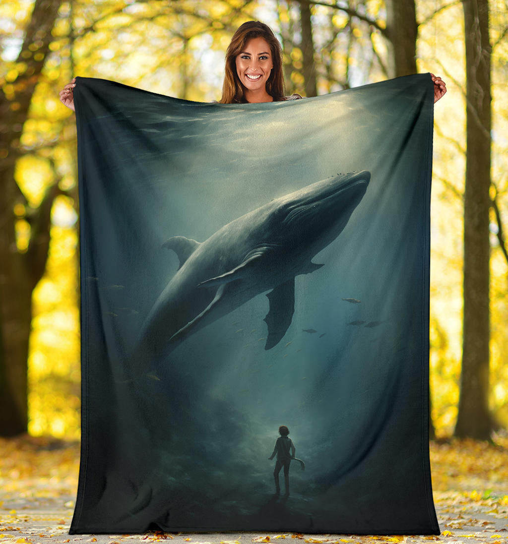 Blue Whale Blanket, Whale Throw Blanket, Whale Fleece Blanket, Whale Gifts